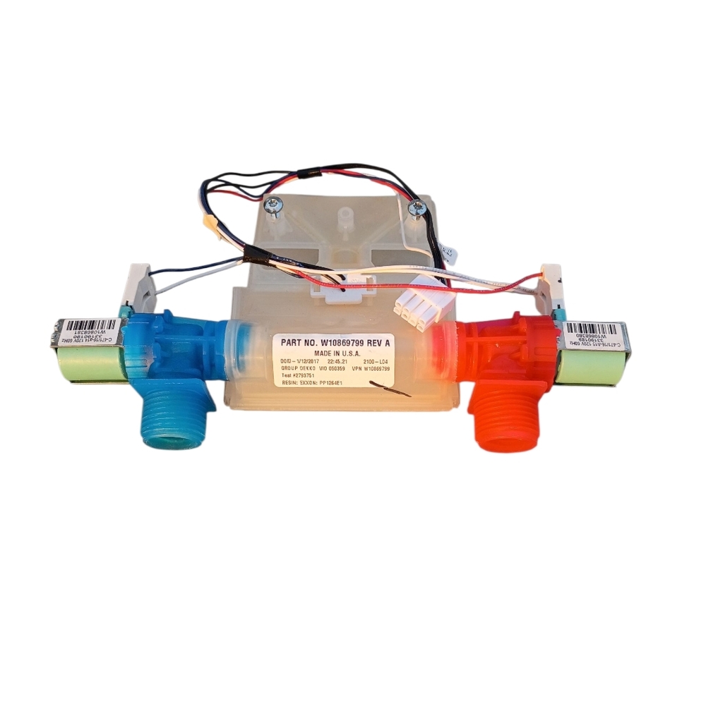 OEM Whirlpool Washer  Water Inlet Valve Assembly W10869799 W\temp Thermistor